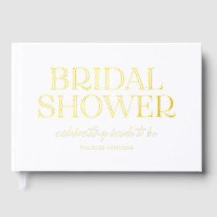 Elegant Bridal Shower Photo Guest Book