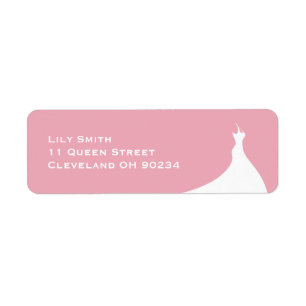 Elegant Bridal Shower pink Label