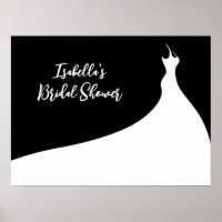 Elegant Bridal Shower Poster black