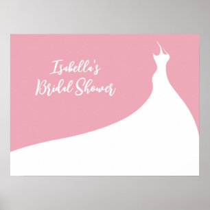 Elegant Bridal Shower Poster pink