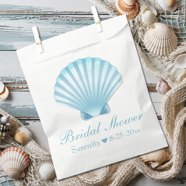 Elegant Bridal Shower Seashell Nautical Beach Favour Bags (Creator Uploaded)