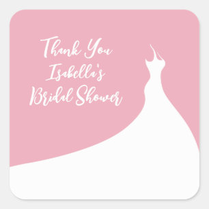 Elegant Bridal Shower Sticker pink