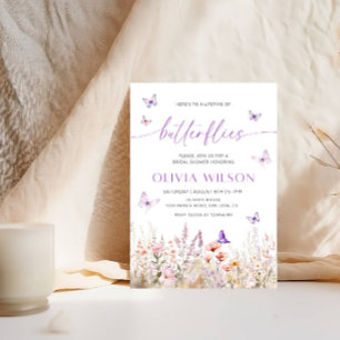 Elegant Bridal Shower  Timelife of Butterflies Invitation