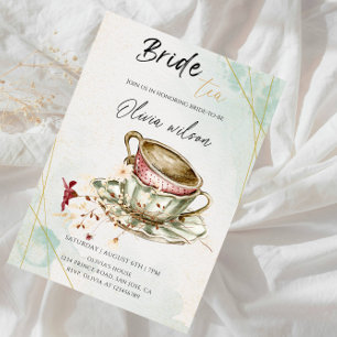 Elegant Bridal Tea Party Bridal Shower Party Invitation
