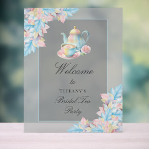 Elegant Bridal Tea Party Bridal Shower Welcome Acrylic Sign