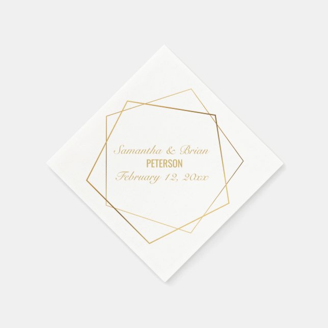 Elegant Bride and Groom, wedding napkin (Corner)