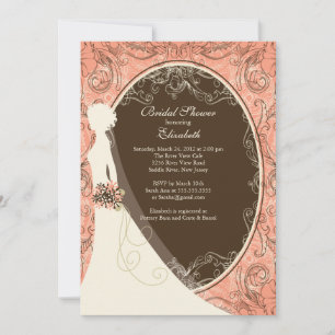 Elegant Bride Bridal Shower Invitations