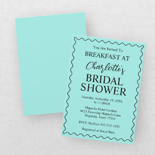 Elegant Bride & Co. Bridal Shower Teal Invitation
