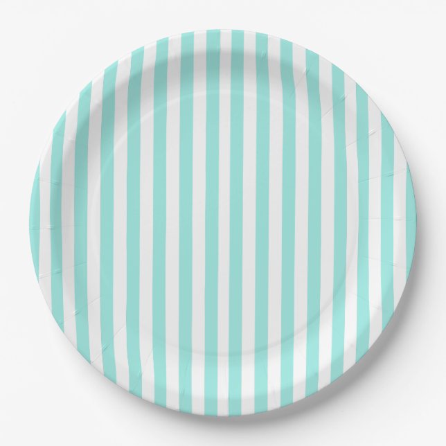 Elegant Bride & Co. Bridal Shower Teal Paper Plate (Front)