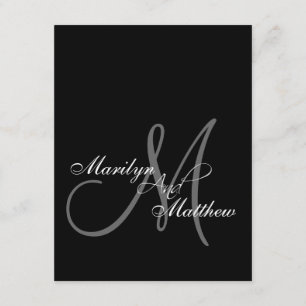 Elegant Bride Groom Monogram Rehearsal Dinner Invitation