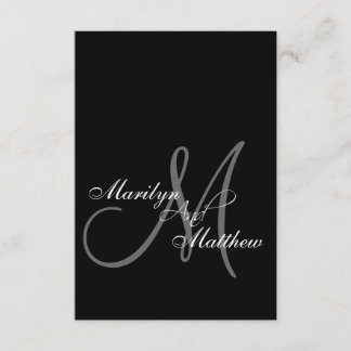 Elegant Bride Groom Monogram RSVP Cards