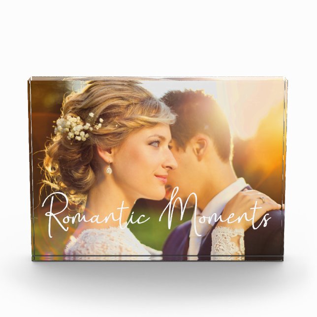 Elegant Bride Groom Romantic Moments Photo Block (Front)