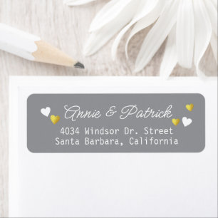 Elegant Bride Groom Wedding Addressing grey