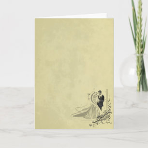 Elegant Bride & Groom Wedding Announcement