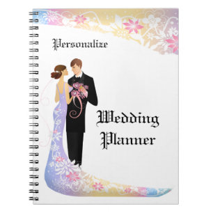 Elegant Bride Groom Wedding Planner Personalised N Notebook
