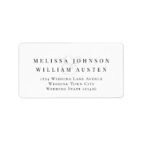 Elegant Bride & Groom Wedding RSVP Return Address