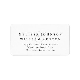 Elegant Bride & Groom Wedding RSVP Return Address Label