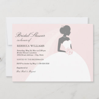 Elegant Bride | Pink Bridal Shower Invitation