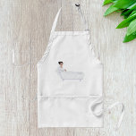 Elegant Bride Relaxing in Bathtub Wedding Design  Standard Apron<br><div class="desc">Cook and celebrate in style with this elegant apron featuring a chic bride relaxing in a vintage bathtub. Perfect for bridal showers, bachelorette parties, wedding brunches, or newlyweds who love to cook, this apron adds a fun and sophisticated touch to any kitchen. Whether you’re baking treats for a special occasion...</div>