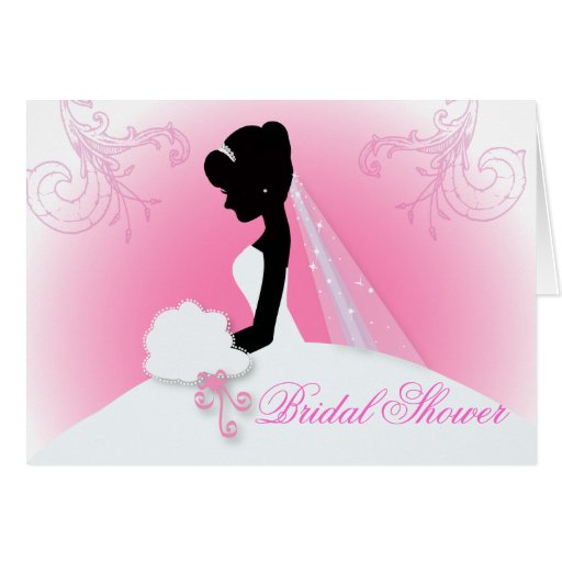 Elegant bride silhouette Bridal Shower | Zazzle