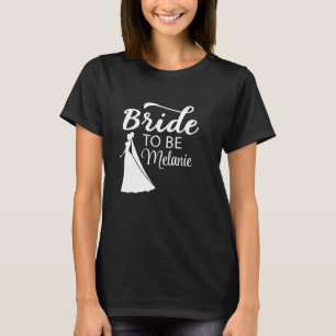 Elegant Bride to Be Modern Script Custom Wedding  T-Shirt