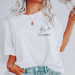 Elegant Bride To Be Or Bachelorette Party Cute T-Shirt<br><div class="desc">Bride Shirt Bride to Be Shirt Bride T-shirt Bride T Shirt Bride Shirt Bride Gift Ideas Bridal Party Ideas Bachelorette Party Comfort Colors</div>