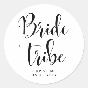 Elegant Bride tribe Classic Round Sticker