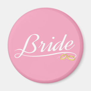 Elegant Bride Wedding Calligraphy   Fridge Magnet