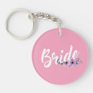 Elegant Bride Wedding Calligraphy   Keychain