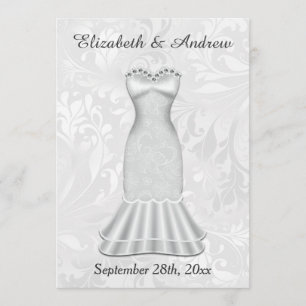 Elegant Brides Wedding Gown Invitation