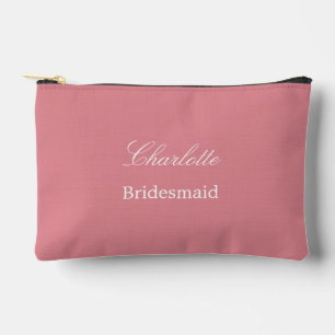 Elegant Bridesmaid Blush Pink Accessory Pouch