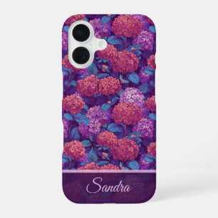 Elegant Bridesmaid Gift Hydrangeas Name iPhone 16 Case