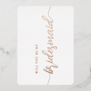 Elegant Bridesmaid Proposal Minimalist Rose Gold