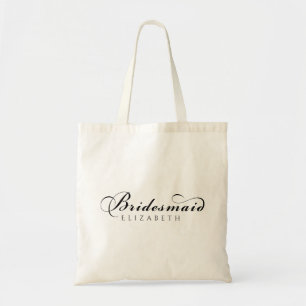 Elegant Bridesmaid Script Tote Bag