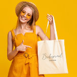 elegant bridesmaid stylish modern minimalist  tote bag<br><div class="desc">elegant bridesmaid stylish modern minimalist tote bag
you can change font colour, style and size.</div>