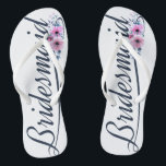 Elegant Bridesmaid Wedding Calligraphy Flip Flops<br><div class="desc">For further customisation, please click the "Customise" button and use our design tool to modify this template. If the options are available, you may change text and image by simply clicking on "Edit/Remove Text or Image Here" and add your own. If you wish to have this design added to a...</div>