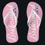 Elegant Bridesmaid Wedding Calligraphy Flip Flops<br><div class="desc">For further customization, please click the "Customize" button and use our design tool to modify this template. If the options are available, you may change text and image by simply clicking on "Edit/Remove Text or Image Here" and add your own. If you wish to have this design added to a...</div>