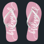 Elegant Bridesmaid Wedding Calligraphy Flip Flops<br><div class="desc">For further customisation, please click the "Customise" button and use our design tool to modify this template. If the options are available, you may change text and image by simply clicking on "Edit/Remove Text or Image Here" and add your own. If you wish to have this design added to a...</div>