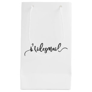 Elegant Bridesmaid Wedding Calligraphy Gift Bag