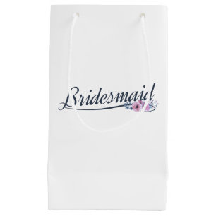 Elegant Bridesmaid Wedding Calligraphy Gift Bag