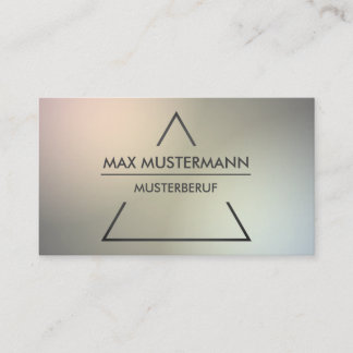 Elegant bright modern pyramid Business Cards