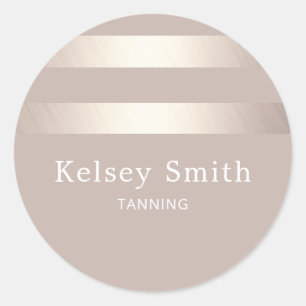 Elegant Bronze and Faux Gold Foil Classic Round Sticker