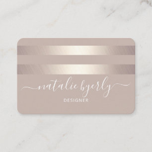 Elegant Bronze And Script Font Business Card