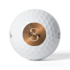 Elegant Bronze Metallic Monogram Name Mens