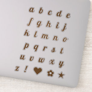Elegant Bronze Script Letters Alphabet Initials