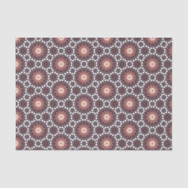 Elegant Brown and Black Modern Geometric Pattern  Tissue Paper (Front)