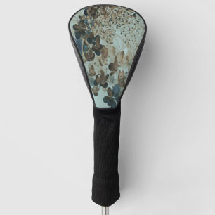Elegant Brown and Navy Limelight Hydrangea Golf Head Cover