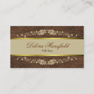 Elegant Brown and Tan Business Card