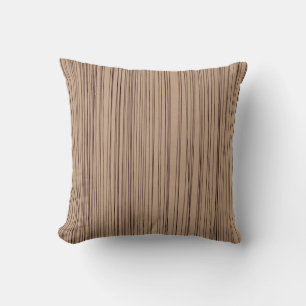 Elegant Brown & Black Abstract Stripes Pattern Cushion