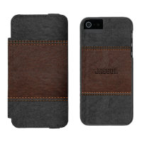 Elegant Brown & Black Vintage Leather